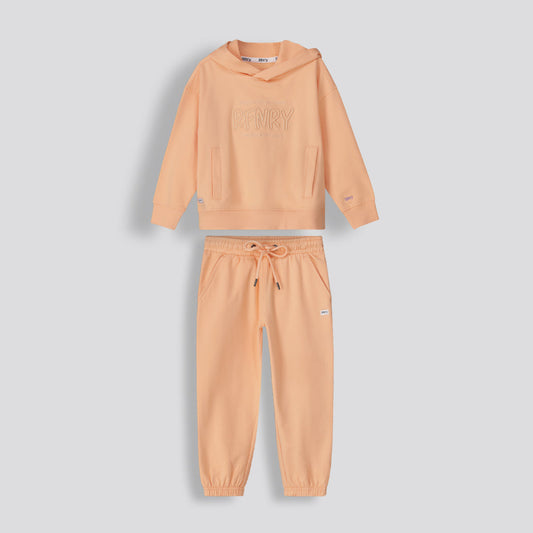 Girls Statement Hoodie Orange