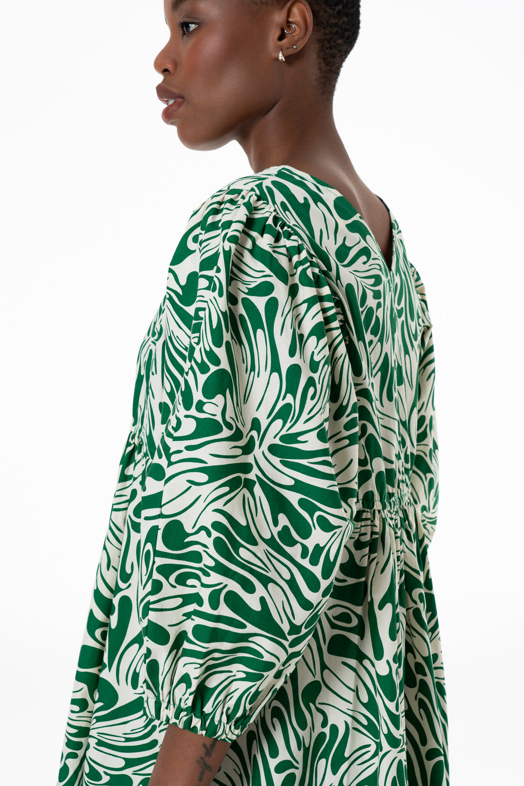 Poplin Dress Green
