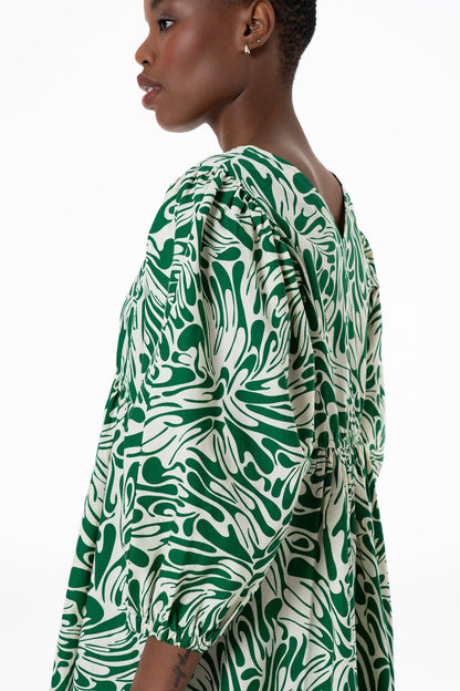 Poplin Dress Green