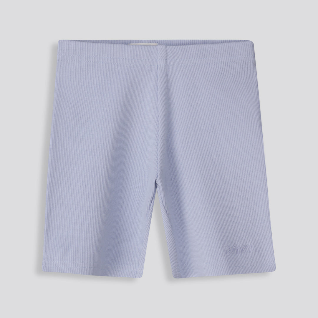 Girls Ribbed Biker Shorts Blue