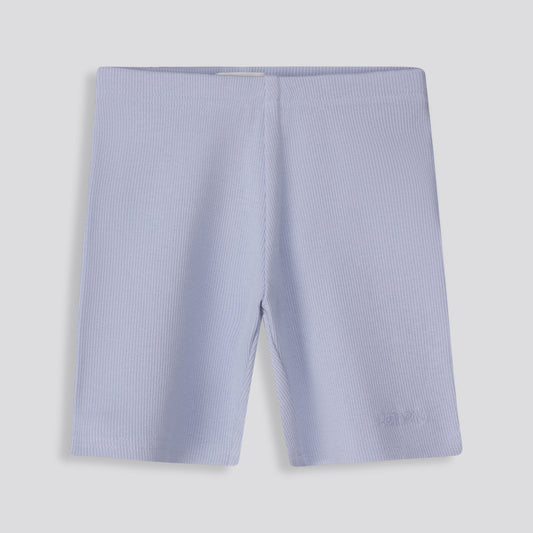 Girls Ribbed Biker Shorts Blue