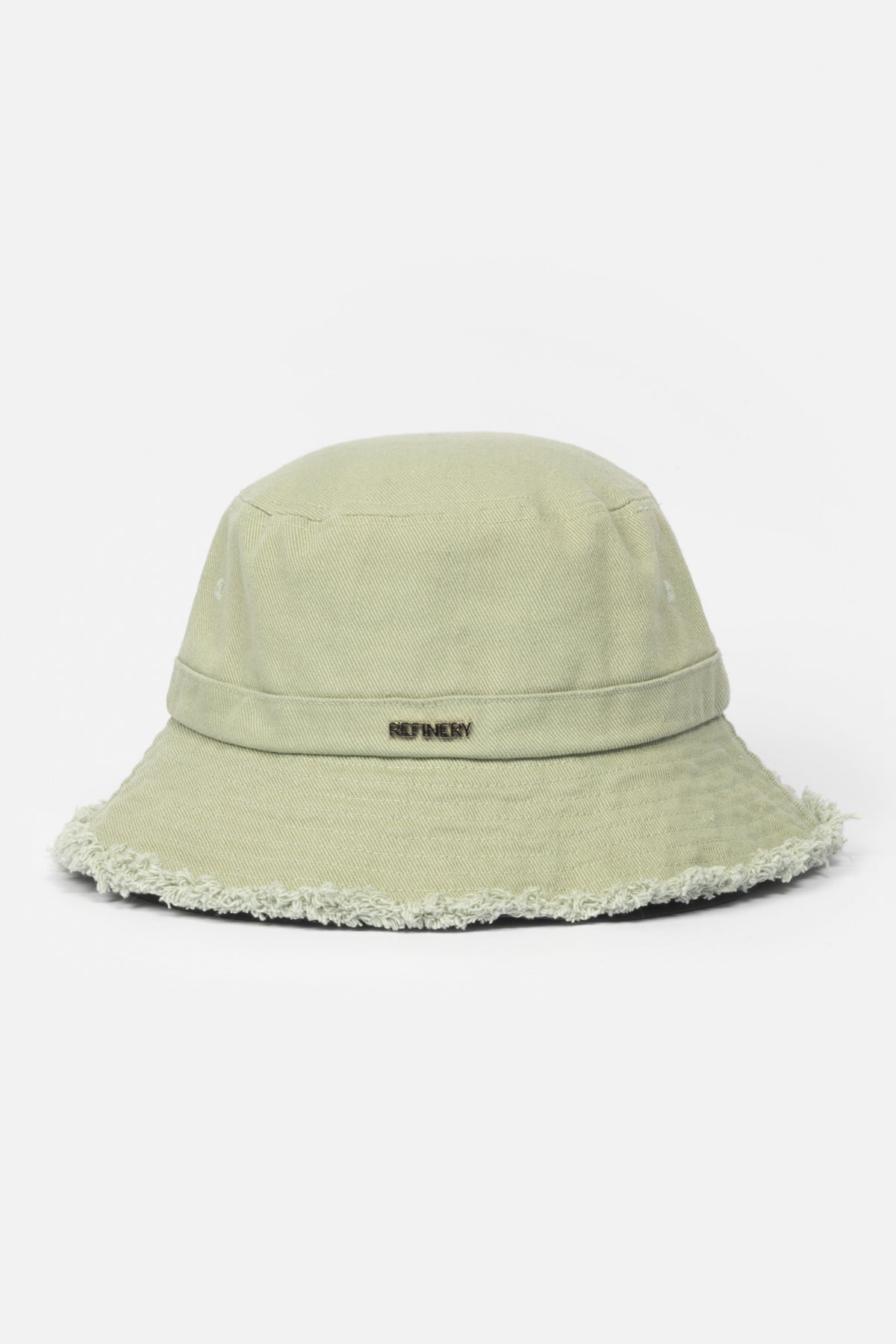 Raw Edge Denim Hat Sage