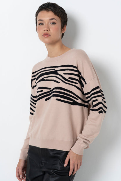 Jacquard Jumper Stone