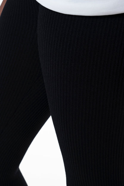 Ribbed Leggings Black