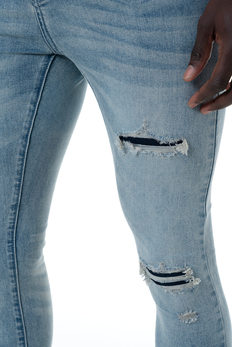 Rf10 Ripped Super Skinny Jeans Light Wash