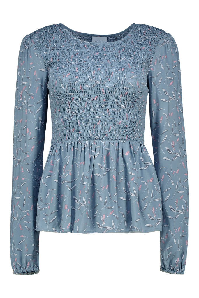 Peplum Top Pale Blue
