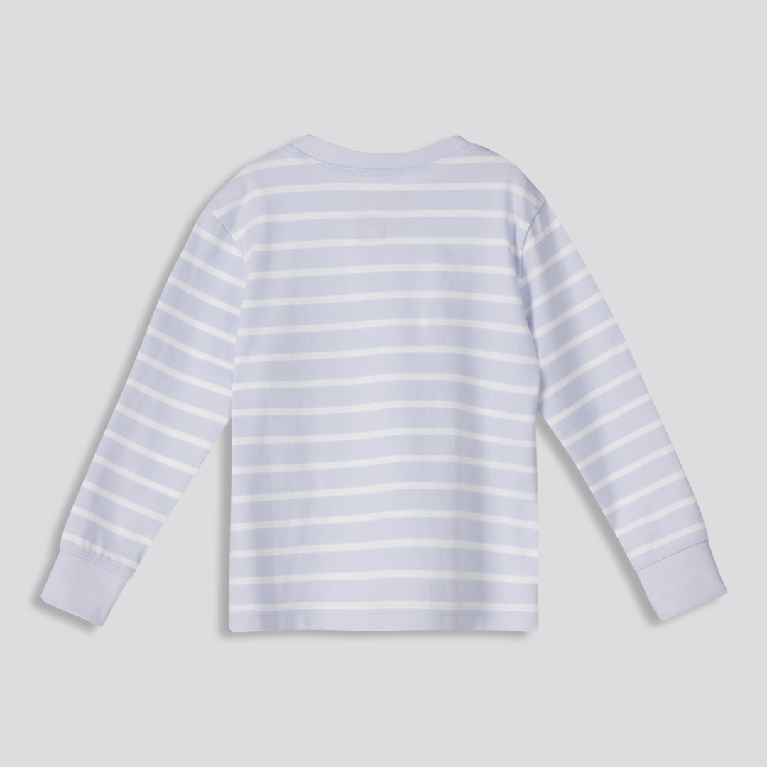 Boys Striped Long Sleeve Light Blue