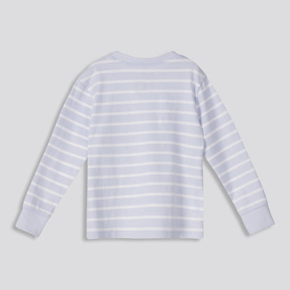 Boys Striped Long Sleeve Light Blue