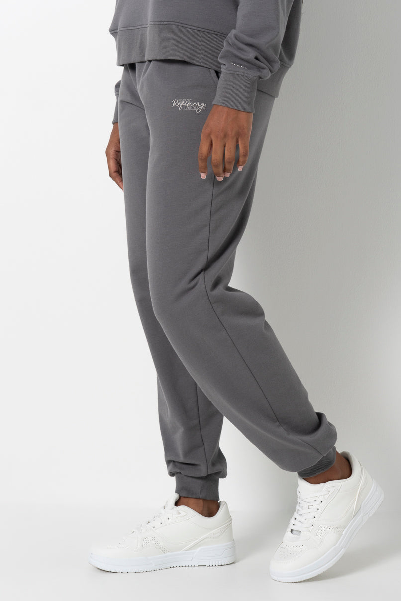 Slim Fit Track Pants Charcoal