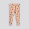 Girls Printed Cotton Leggings Coral