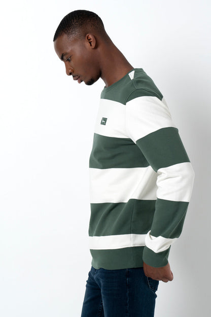 Striped Crewneck Sweater Fatigue