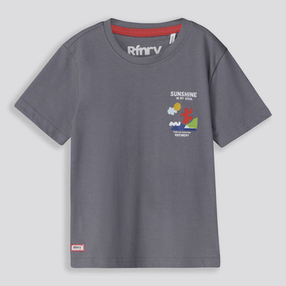 Boys Statement Tee Charcoal