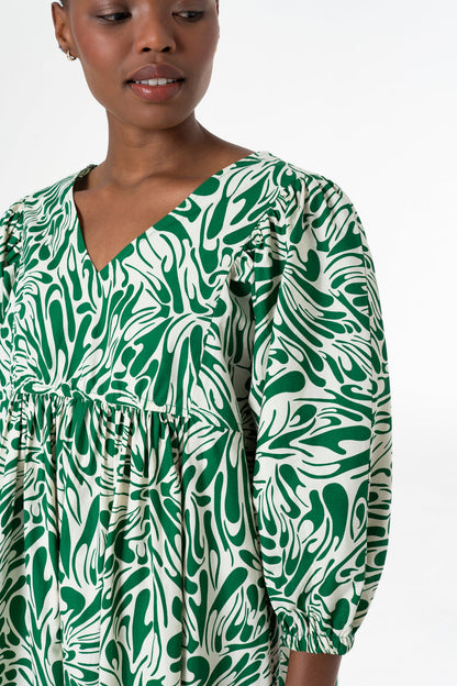 Poplin Dress Green
