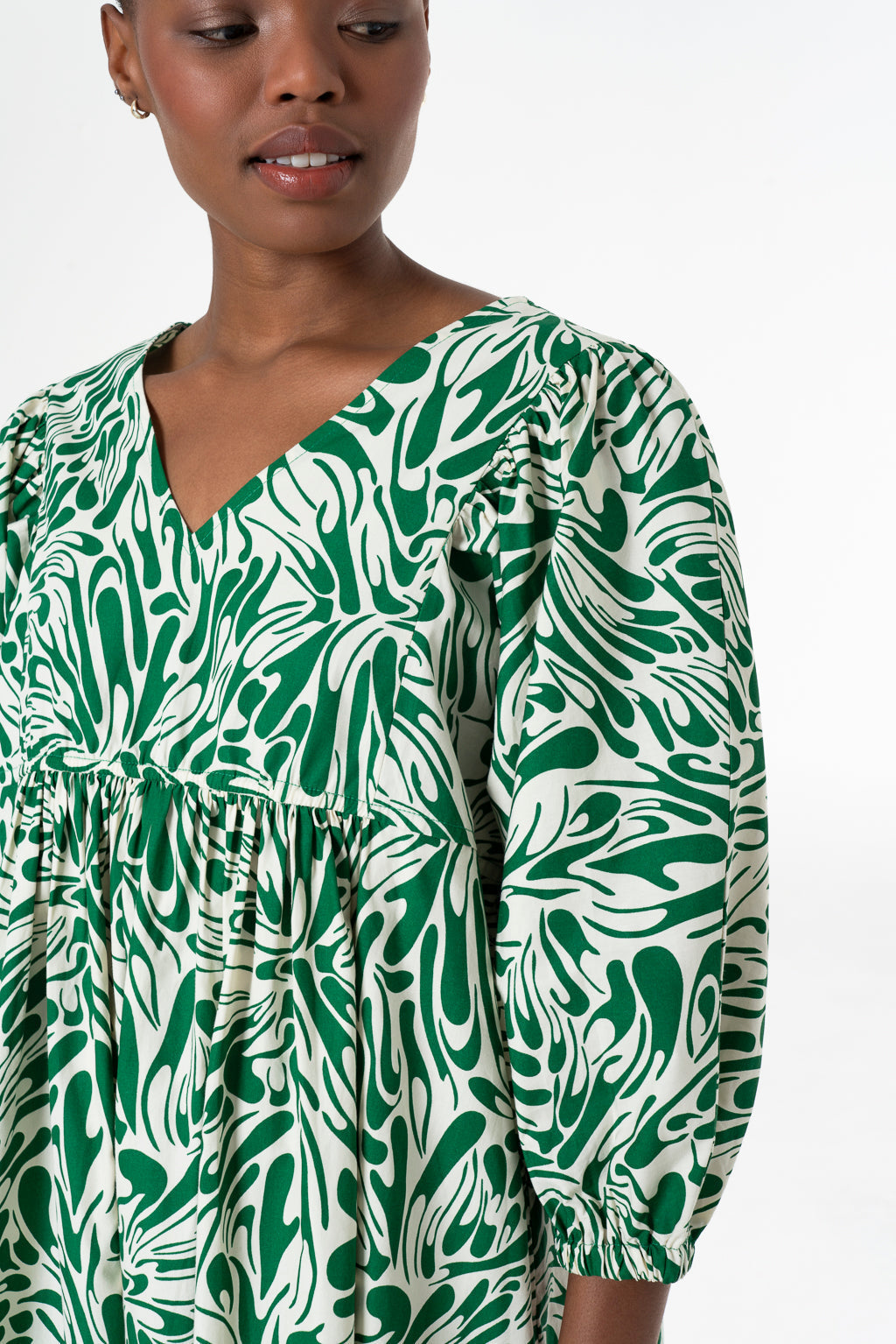 Poplin Dress Green