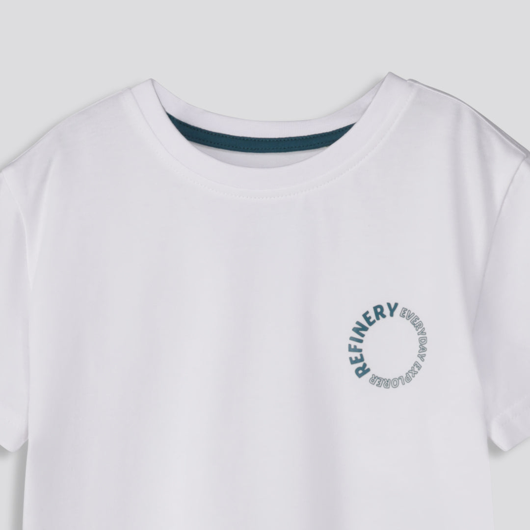 Boys Branded Tee Light Blue