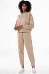 Cargo Fit Track Pants Stone