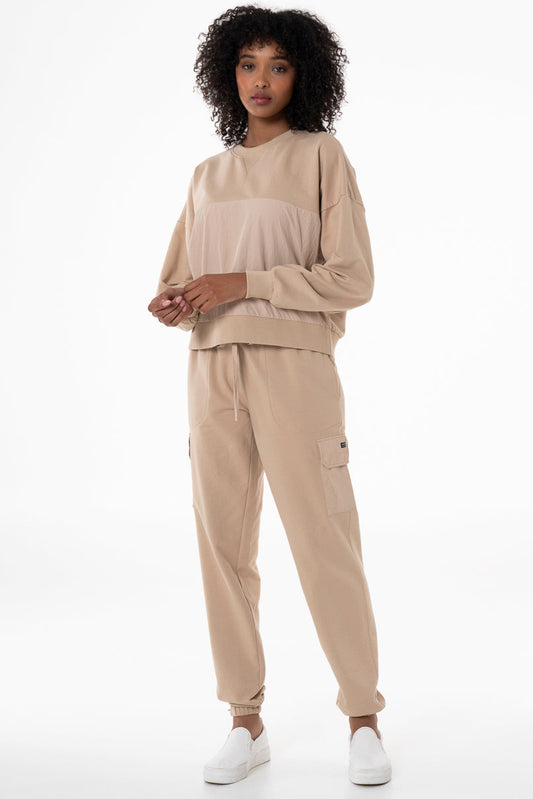Cargo Fit Track Pants Stone