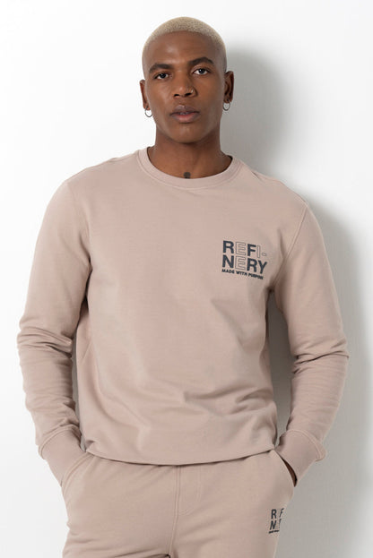 Statement Sweat Top Taupe