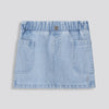 Girls Denim Cargo Skirt Blue Denim