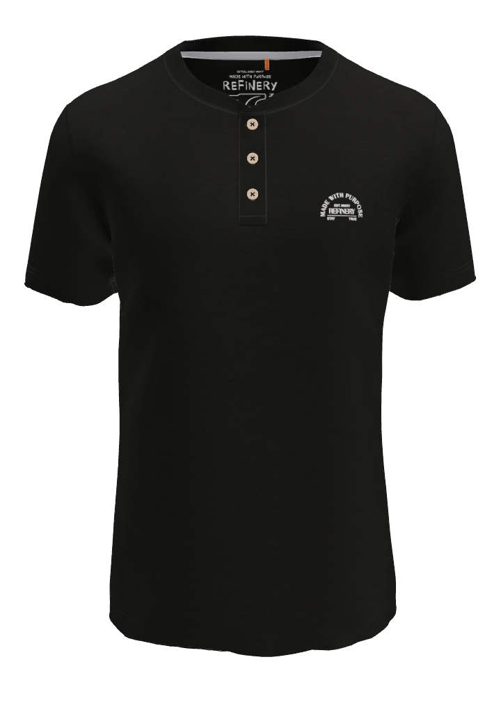 Henley T-Shirt Black