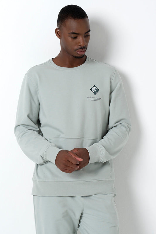 Badge Crewneck Sweater Mint