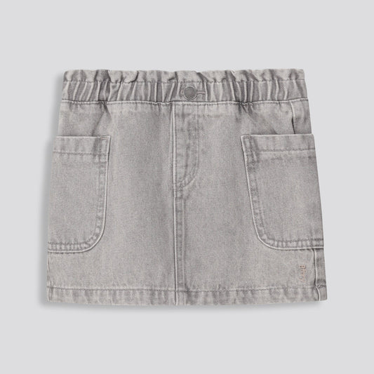 Girls Grey Denim Skirt Grey Wash