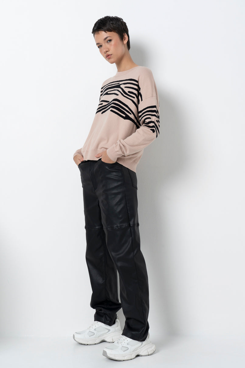 Jacquard Jumper Stone
