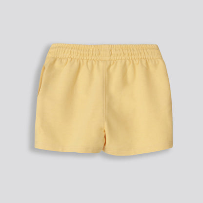 Girls Fleece Shorts Yellow