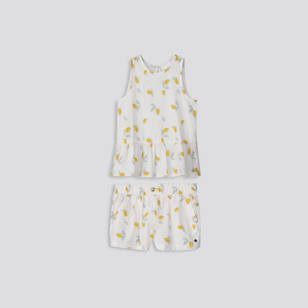 Girls Pleated Shorts Milk