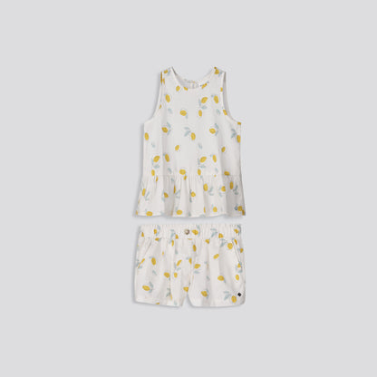 Girls Pleated Shorts Milk