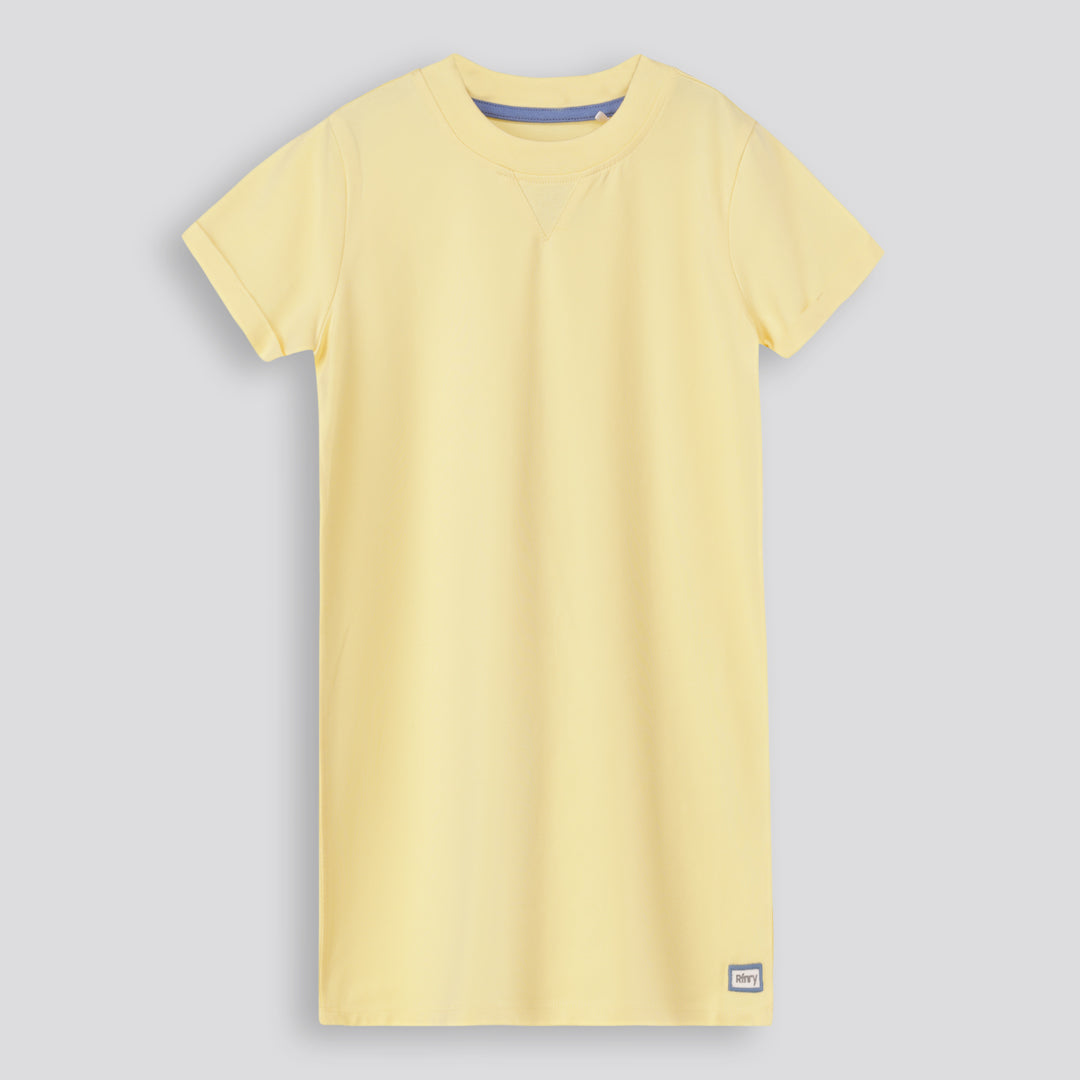 Girls T-Shirt Dress Yellow