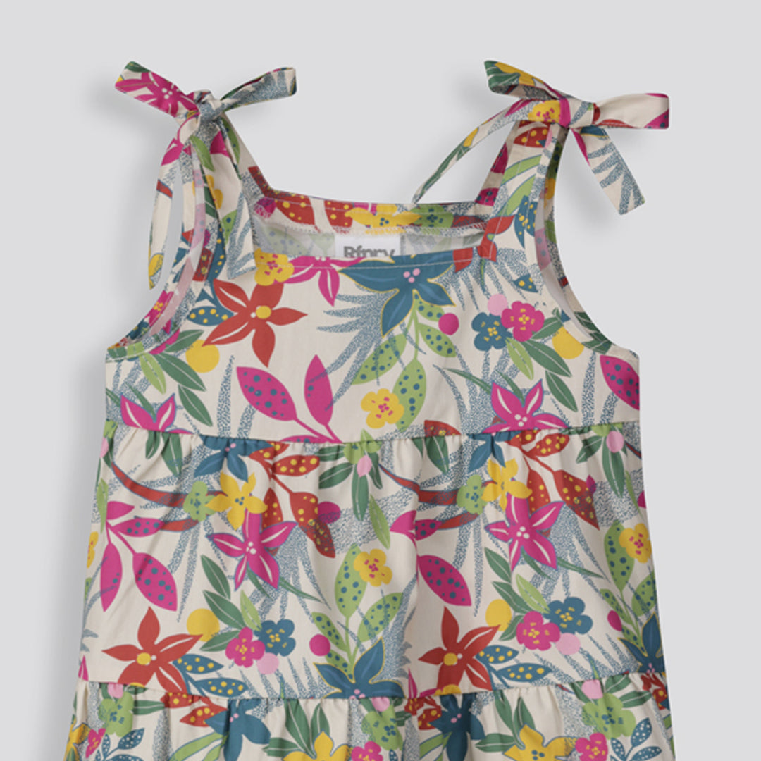 Girls Short Tiered Dress Multi