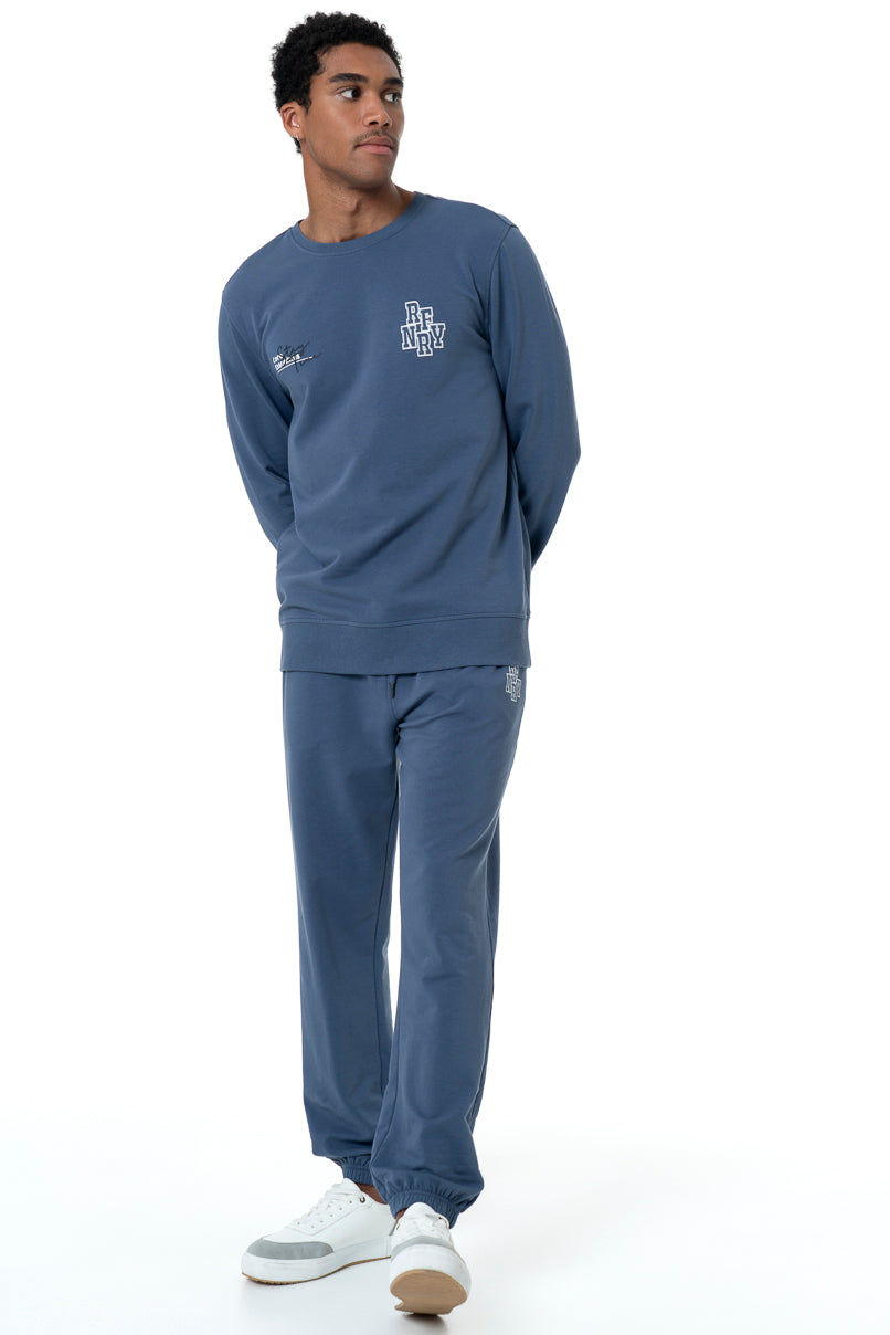 Statement Sweat Top Indigo