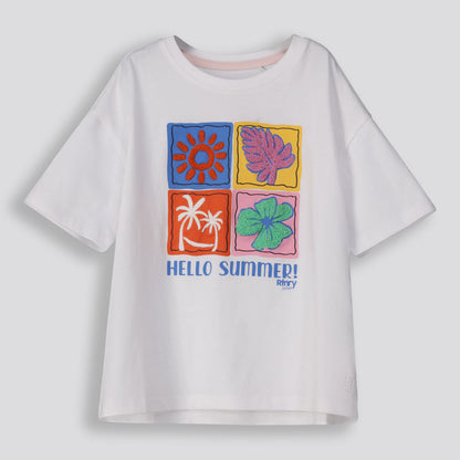 Girls Oversize Tee Optic White