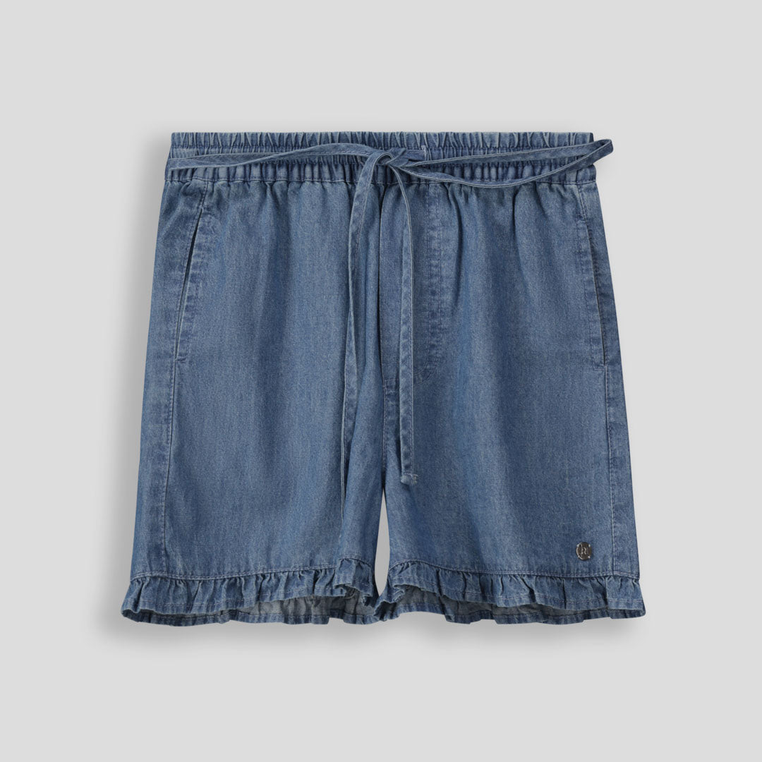 Girls Pull-On Shorts Mid Wash