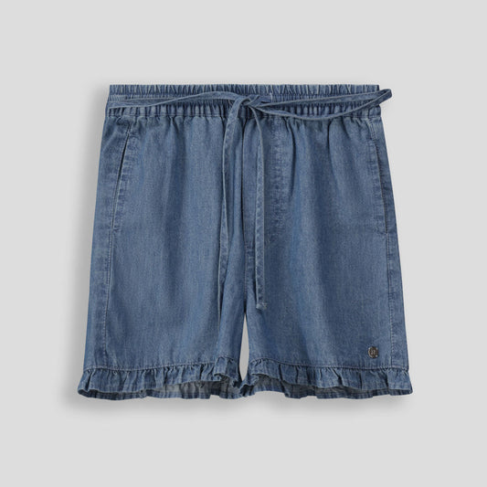 Girls Pull-On Shorts Mid Wash
