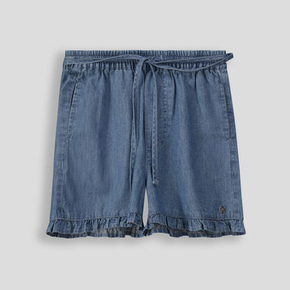 Girls Pull-On Shorts Mid Wash