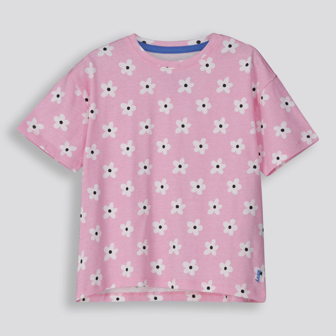 Girls Oversized Tee Pink