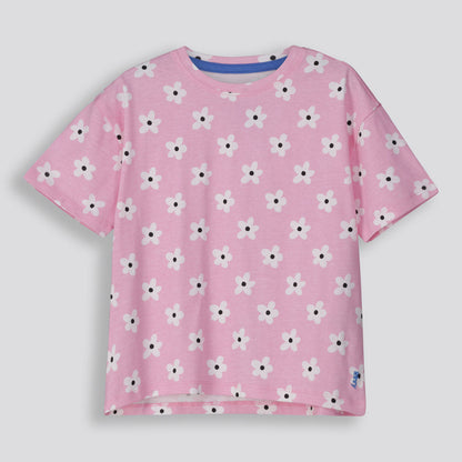 Girls Oversized Tee Pink
