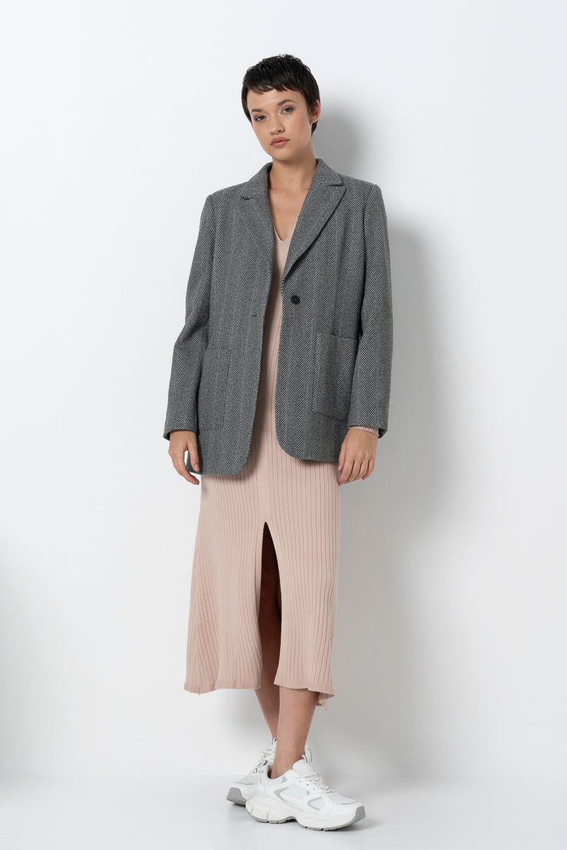 Boyfriend Blazer Charcoal