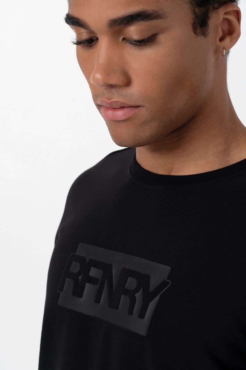 Statement Sweat Top Black