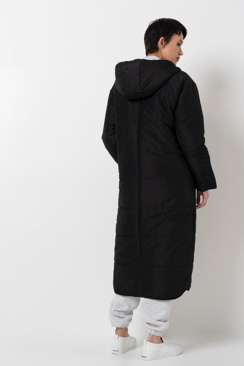 Long Puffer Jacket Black