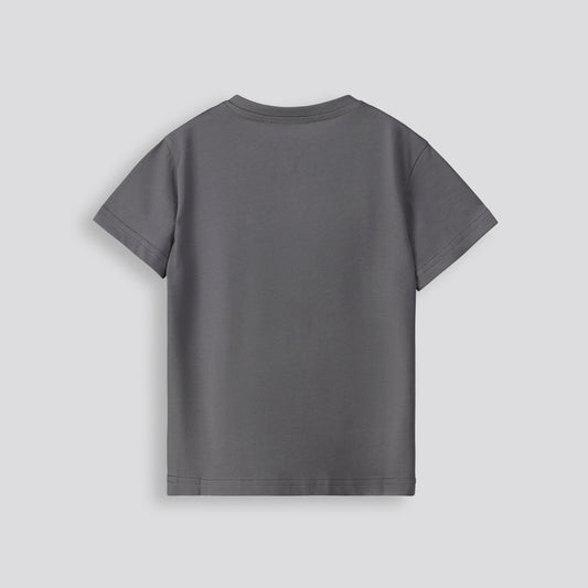 Boys Henley Tee Charcoal