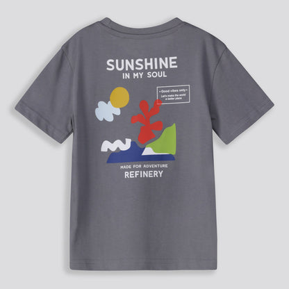Boys Statement Tee Charcoal