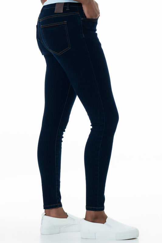 Rf01 Mid Rise Skinny Jeans Dark Wash