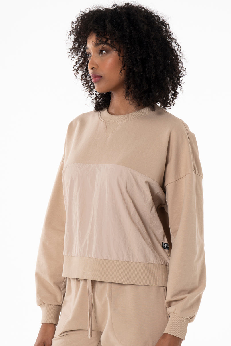 Crew Neck Sweat Top Stone