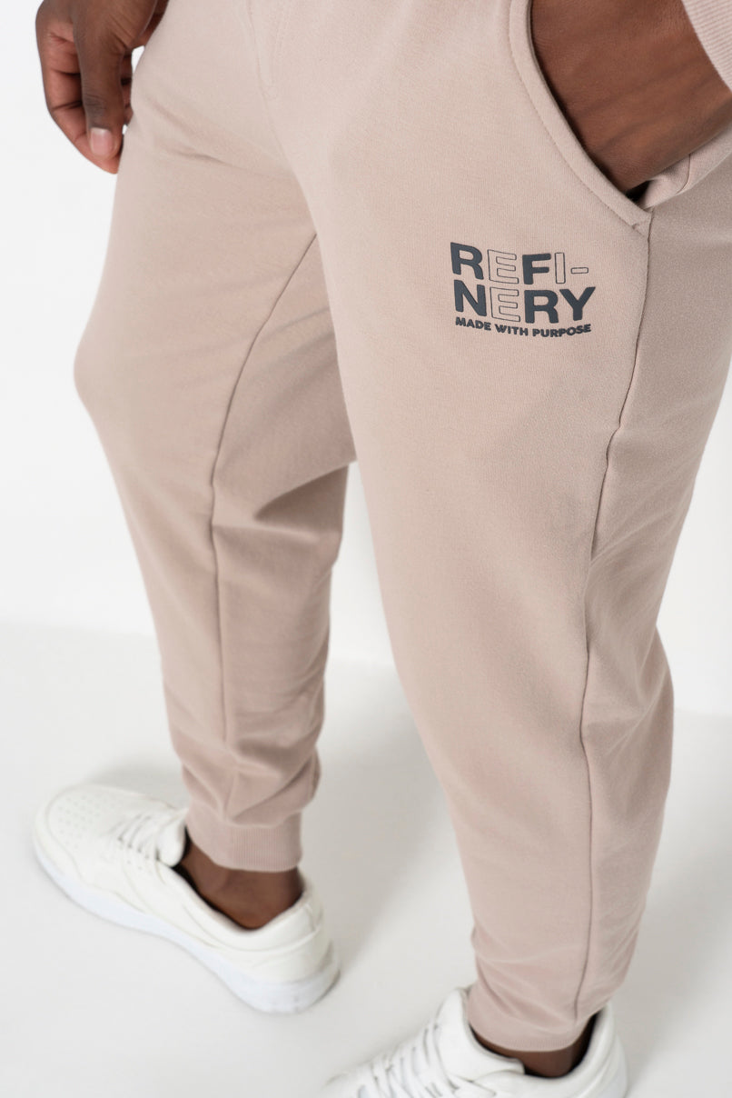 Relaxed Track Pants Taupe