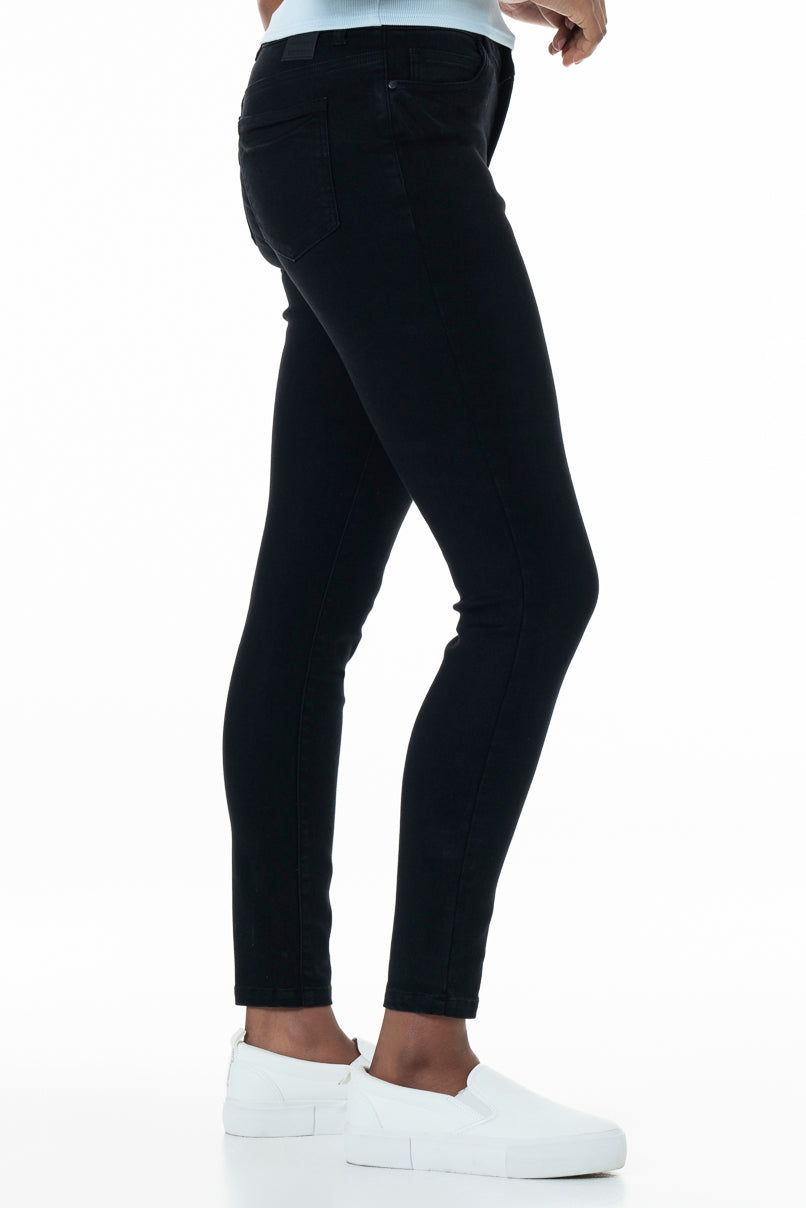 Rf01 Mid Rise Skinny Jeans Black