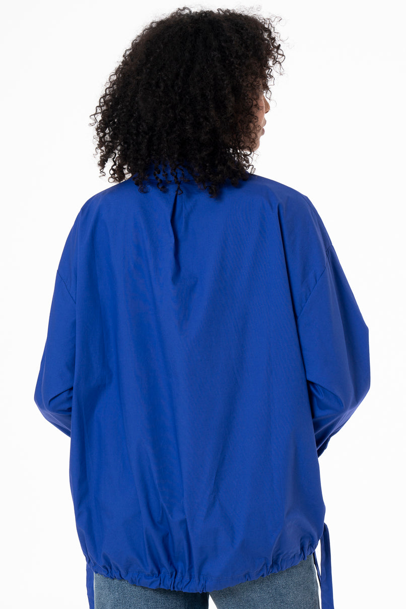 Drawstring Shirt Blue