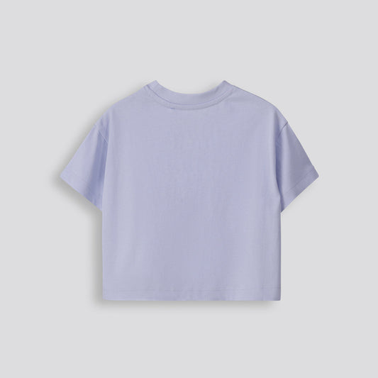 Girls Cropped Boxy Tee Blue